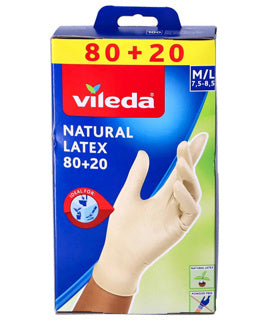 Vileda glove natural latex 80+20 | 2 pcs
