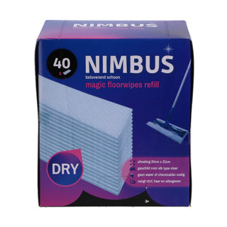 Panos de chão mágicos Nimbus recarregam 40 peças 28x22 cm | 2 peças