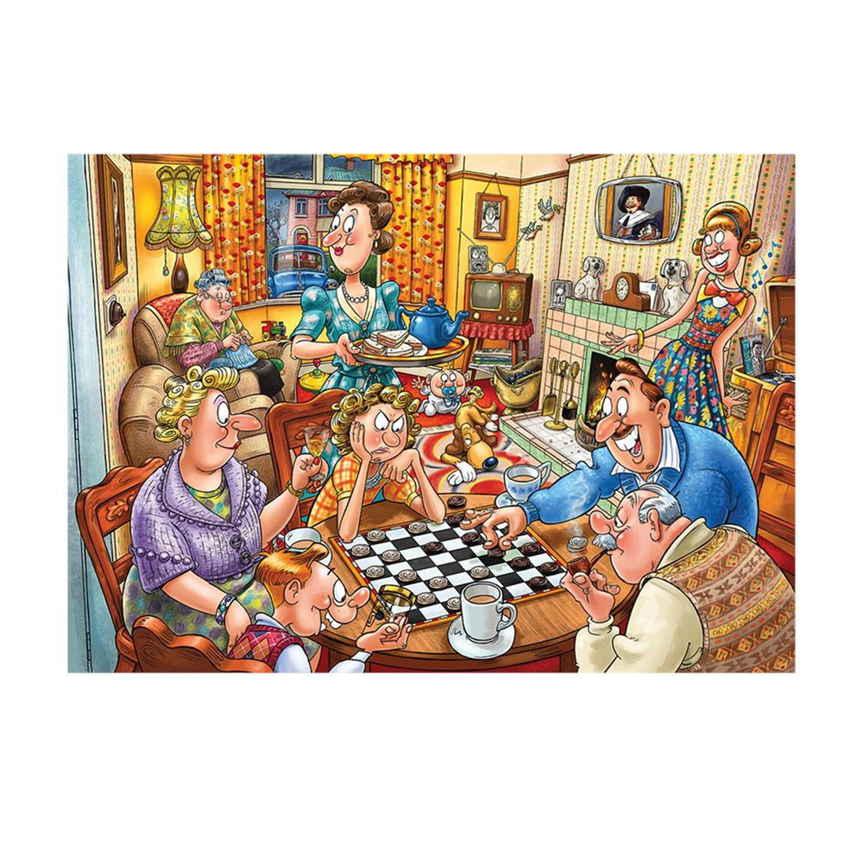 Wasgij destiny 25 jigsaw puzzle - games night, 1000 pcs.