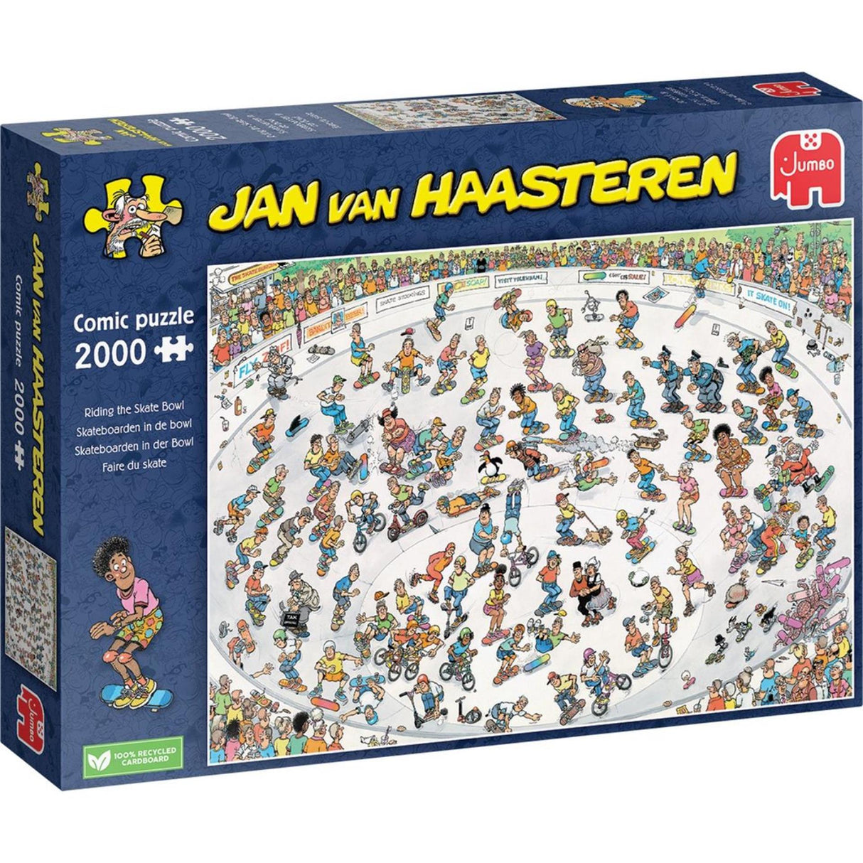 Jan van Haasteren jigsaw puzzle - skateboarding in the bowl, 2000 pcs.