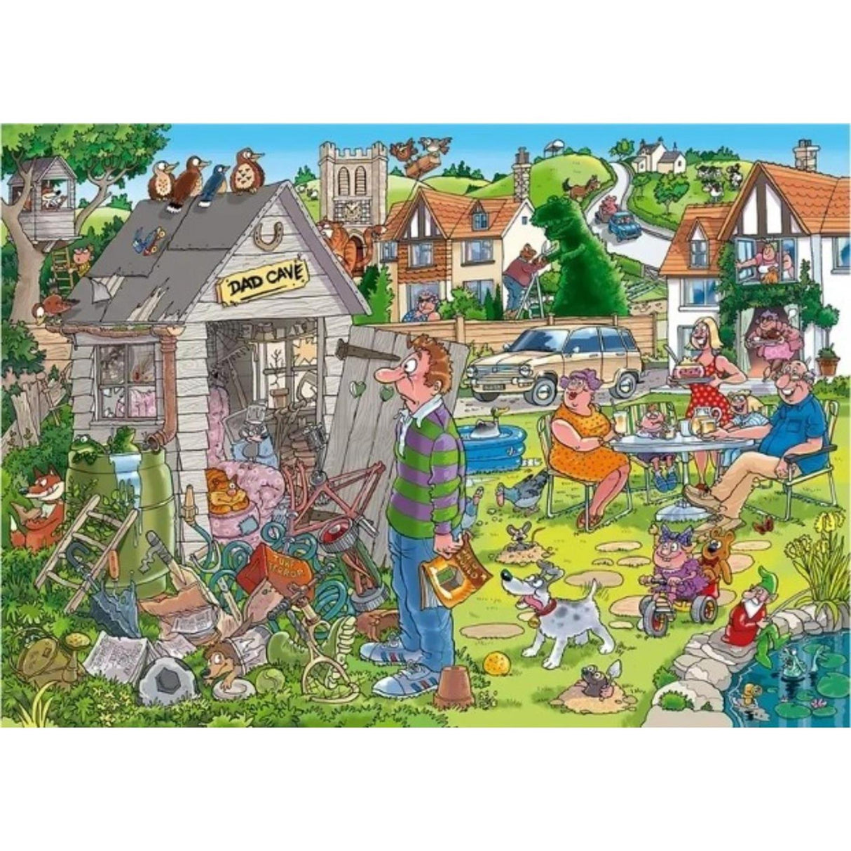 Wasgij destiny 28 puzzle - la grotte de l'homme à papa, 1000 pcs.