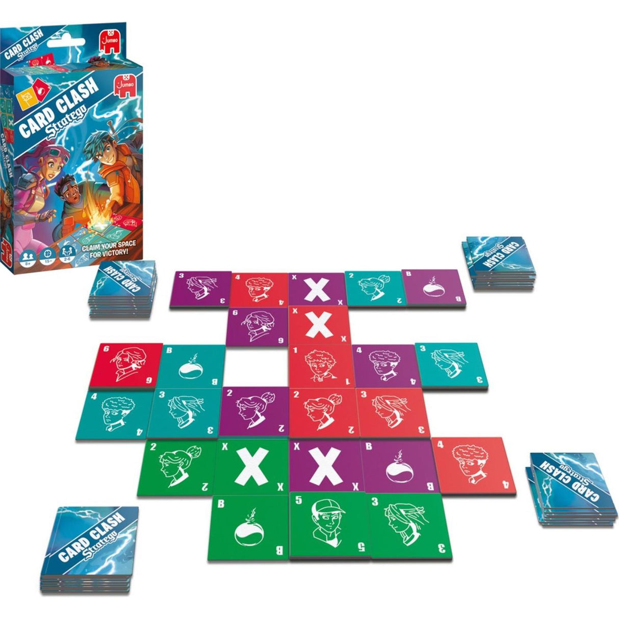 Jeu de cartes de choc de cartes Stratego Jumbo
