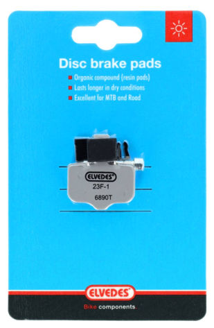 Elvedes disc brake pad set - avid - organic compound (resin) - 1 pair