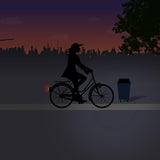 Spanninga rear light Pixeo Xb battery mudguard chrome