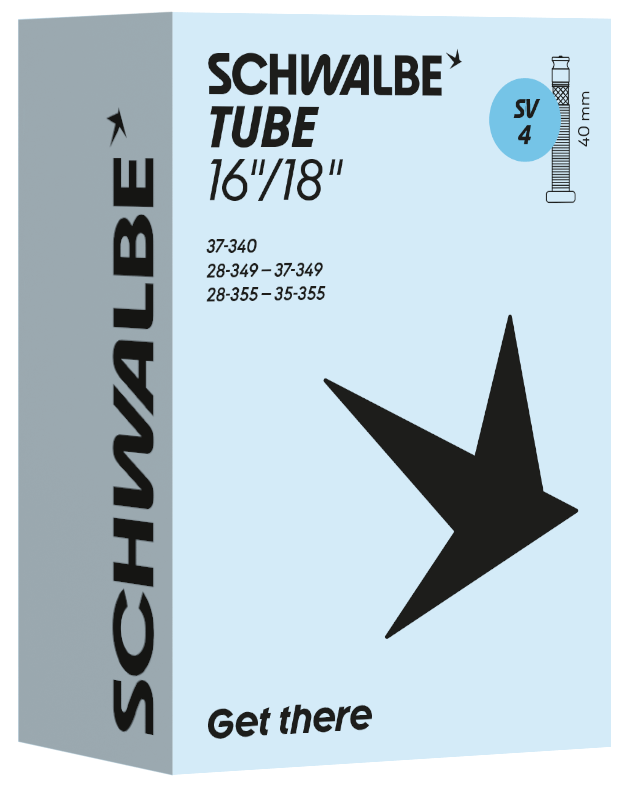 Schwalbe inner tube sv4 16 18 28 37-340 355 fv 40mm