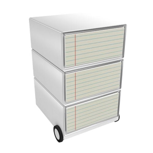 Преносим компютър Paperflow easybox с 3 чекмеджета 642x390x436mm