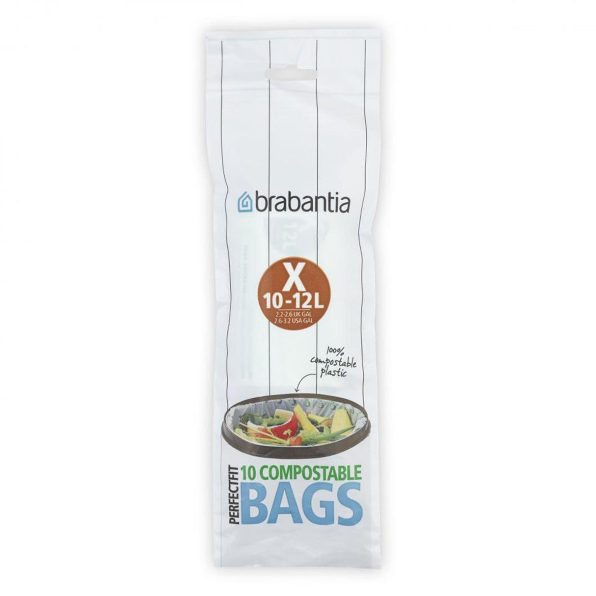 Brabantia perfectfit composting x waste bags 10-12l 10 pieces