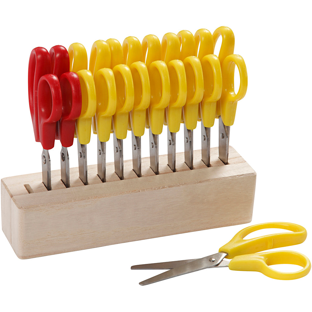 Children's shears with scissors block, 12st.