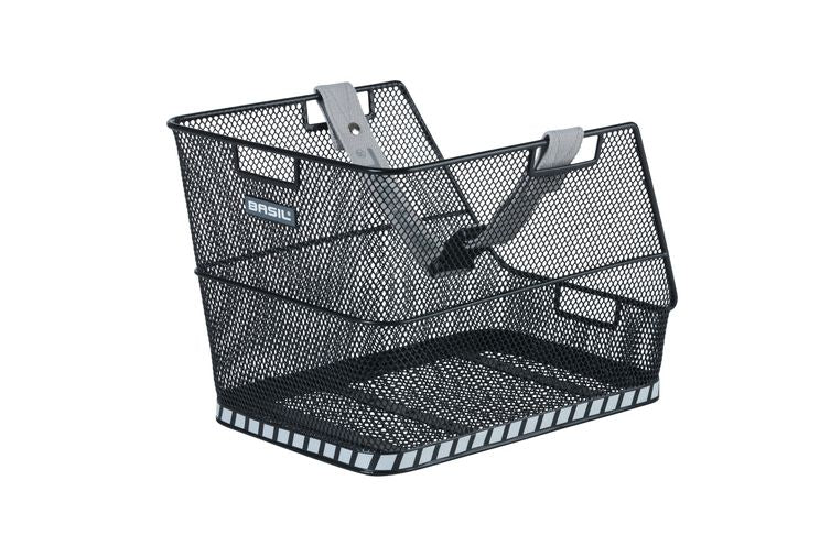 Basil Class - school bag bicycle basket - rear - black
