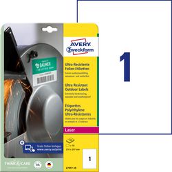 Avery Ultra-Resistant Outdoor Labels White 10 pcs