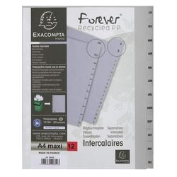 Exacompta dividers 2812e grey