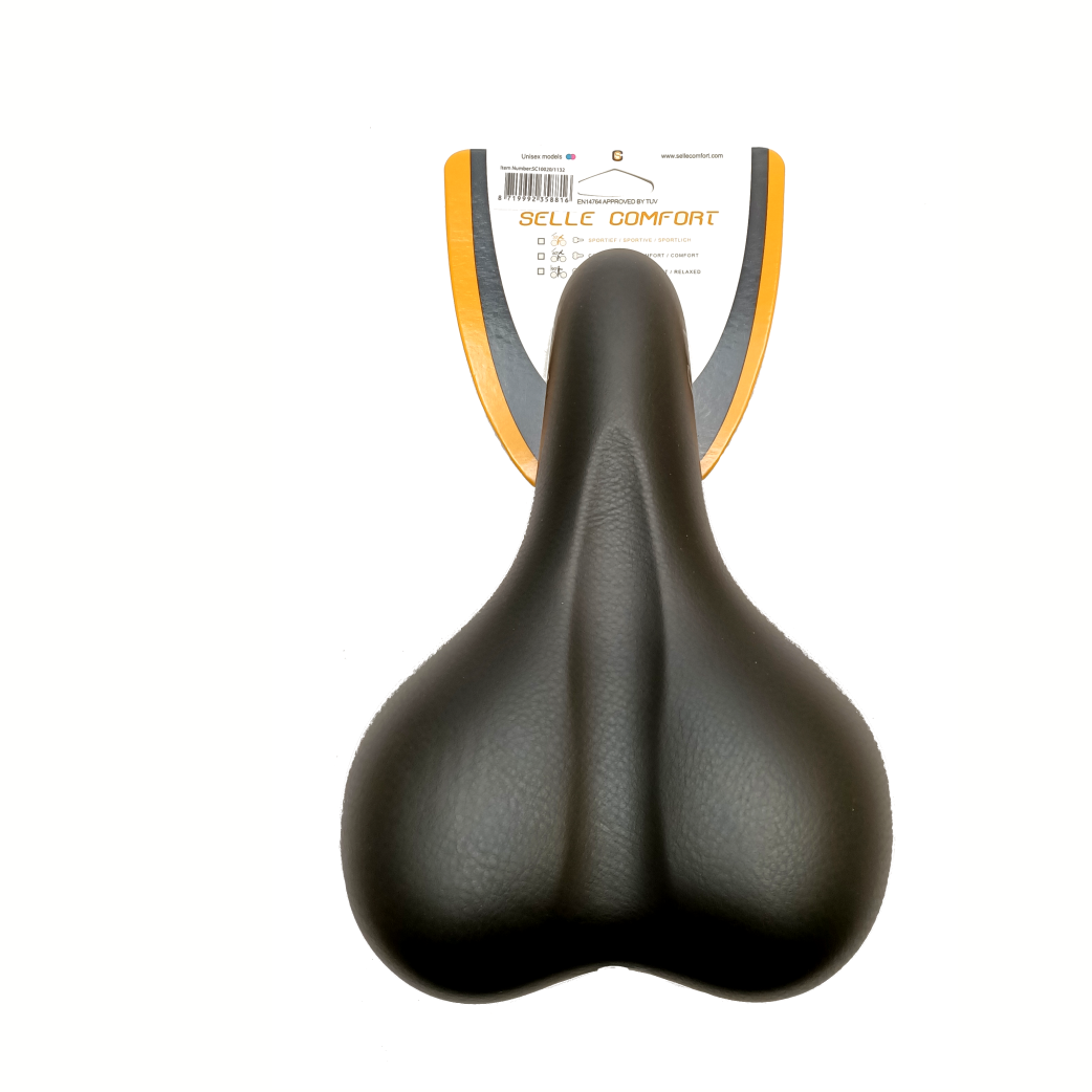 Selle Comfort Saddle Black Gel, uden støj