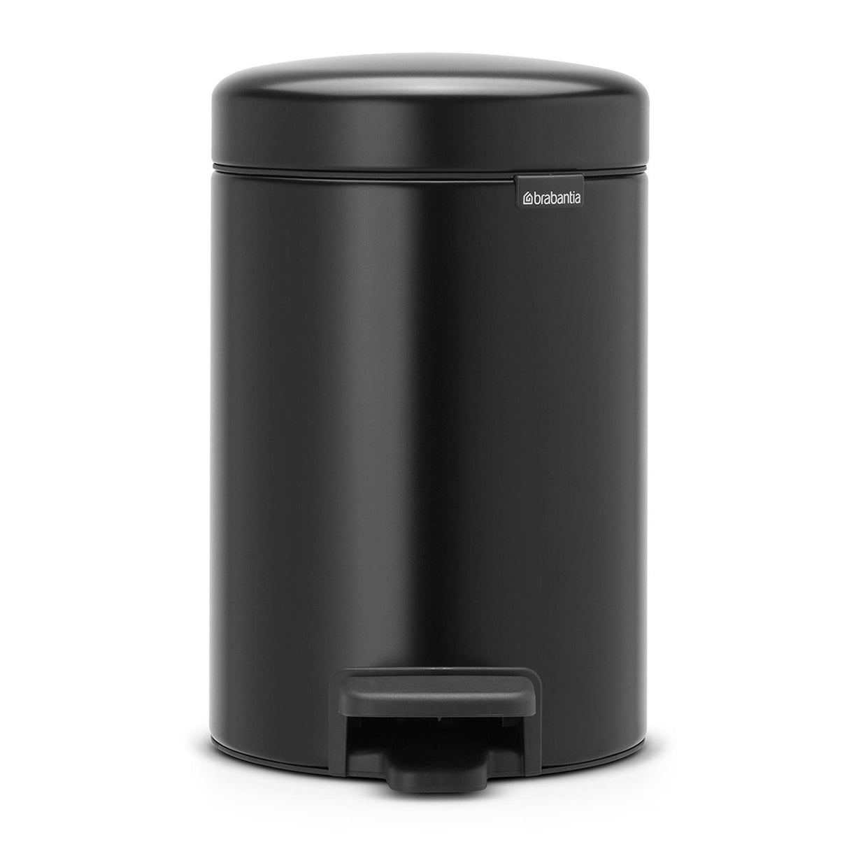 Brabantia cubo de basura con pedal newicon 3l negro mate