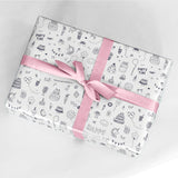 Rotolux wrapping paper Colorable unicorn party, 4 m.