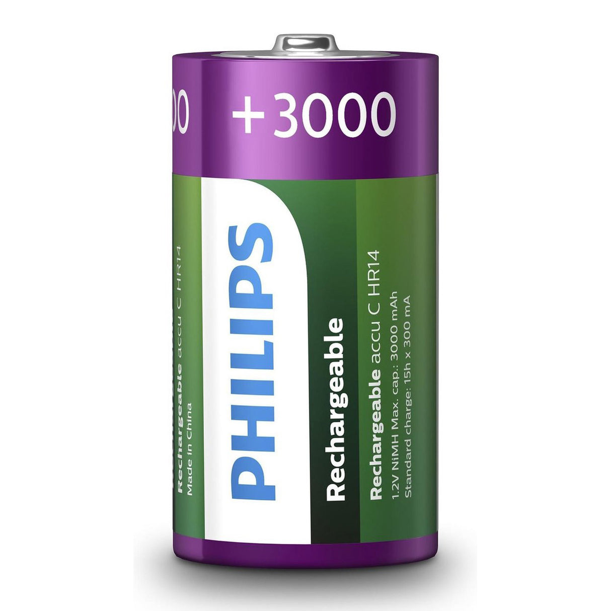 Prodej baterií Evropa dobíjecí HR14 Nimh C-CEL 3000MAH 2 STU