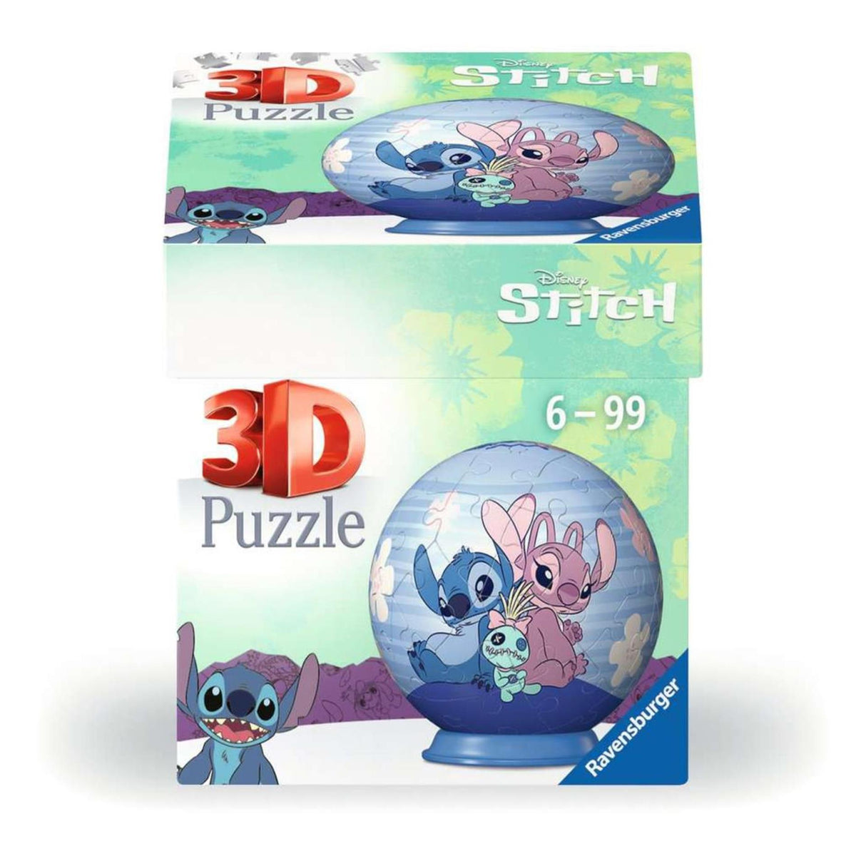 Ravensburger 3d pussel bollsöm och ängel, 54 st.