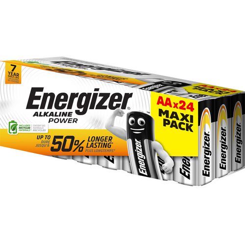 Batterijen energizer alkaline power lr6 aa 24 stuks