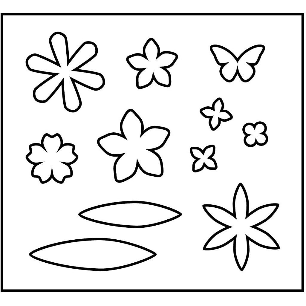 Creativ company cutting die, flowers, size 14x15.25 cm, thickness 15 mm, 1 piece