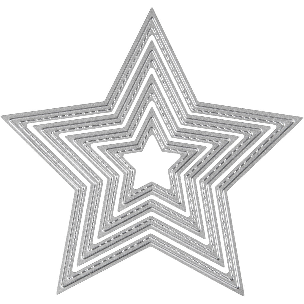 Creativ company die-cutting and embossing dies, stars, d 3.5-11.5 cm, 1 piece