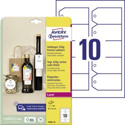Avery Zweckform T2002-10 white cardboard hang tags