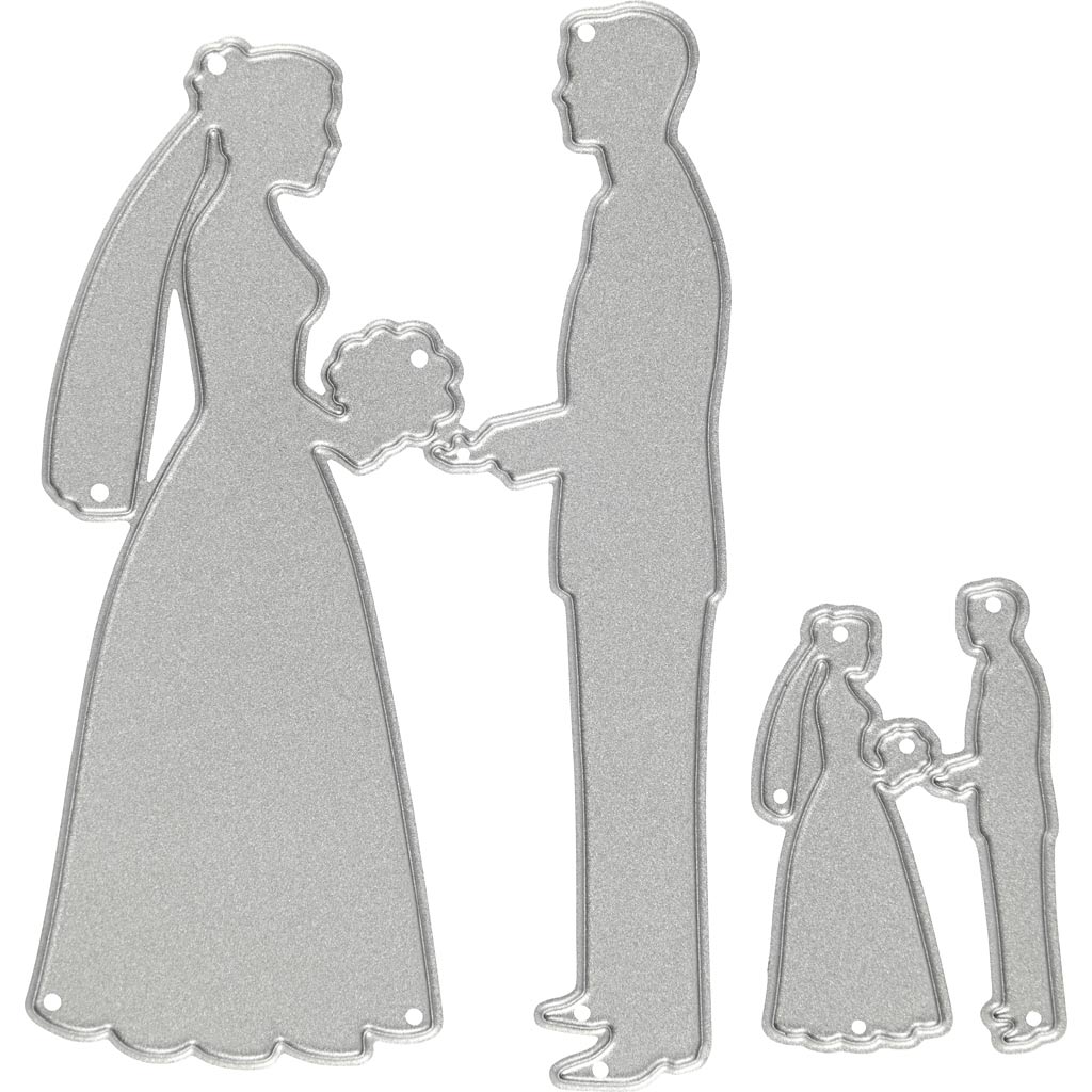 Creative company cutting die, bridal couple, size 52x81+23x35 mm, 1 piece