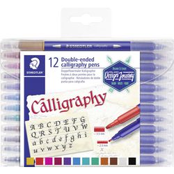 Stylo de calligraphie Quantore pointe duo - 12 couleurs