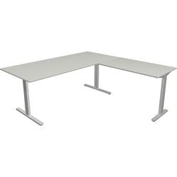 Kerkmann desk 11023111 form 2 light gray, silver