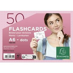 Exacompta index cards 10355e pink paper