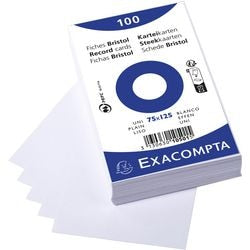 Index cards exacompta 10501e white paper