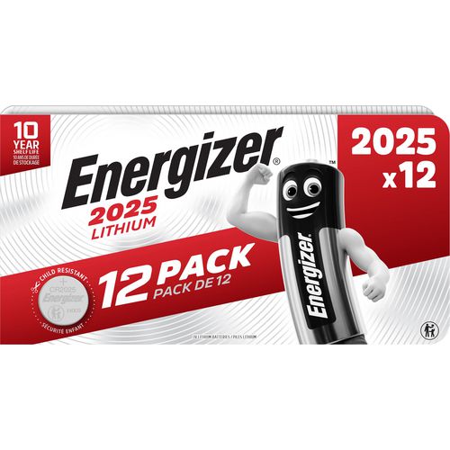Batterijen energizer 7638900441895 cr2025 niet-oplaadbaar pak van 12