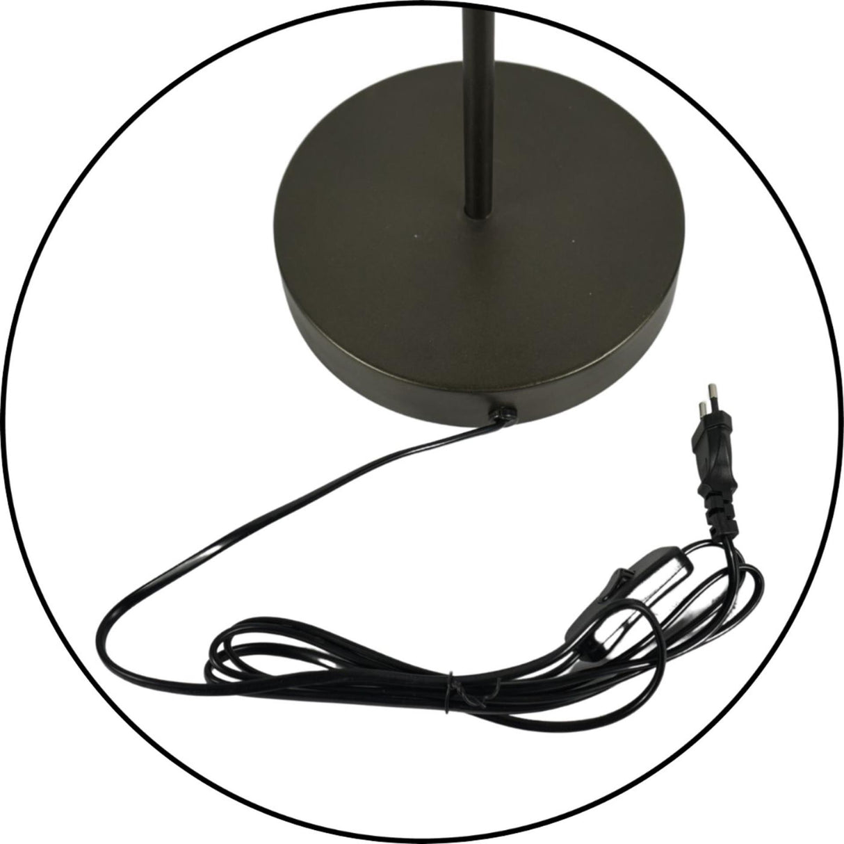 Candeeiro de mesa Ngk vidro e metal 65cm