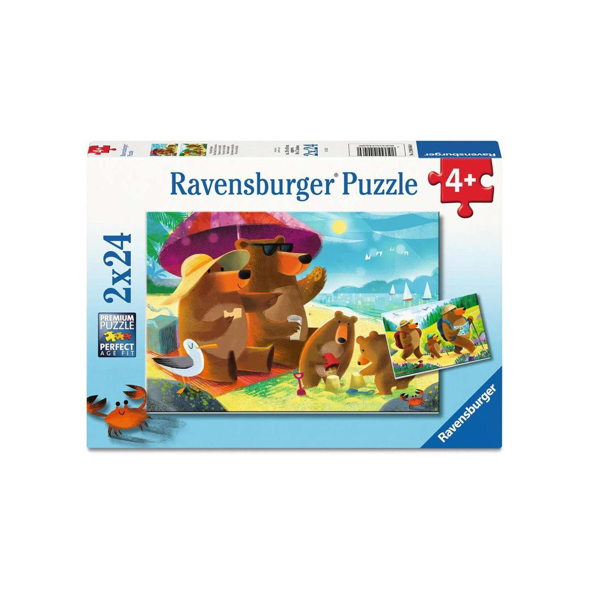 Ravensburger jigsaw puzzle bear family holiday - 2x24 pcs.