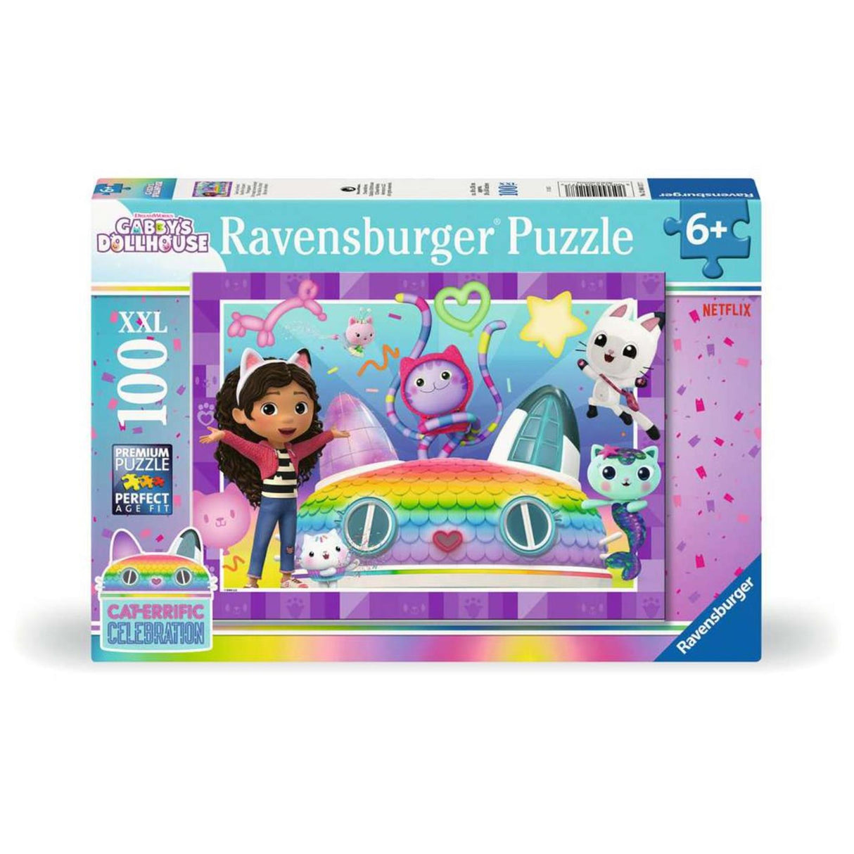 Ravensburger jigsaw puzzle xxl gabby's dollhouse, 100 pcs.