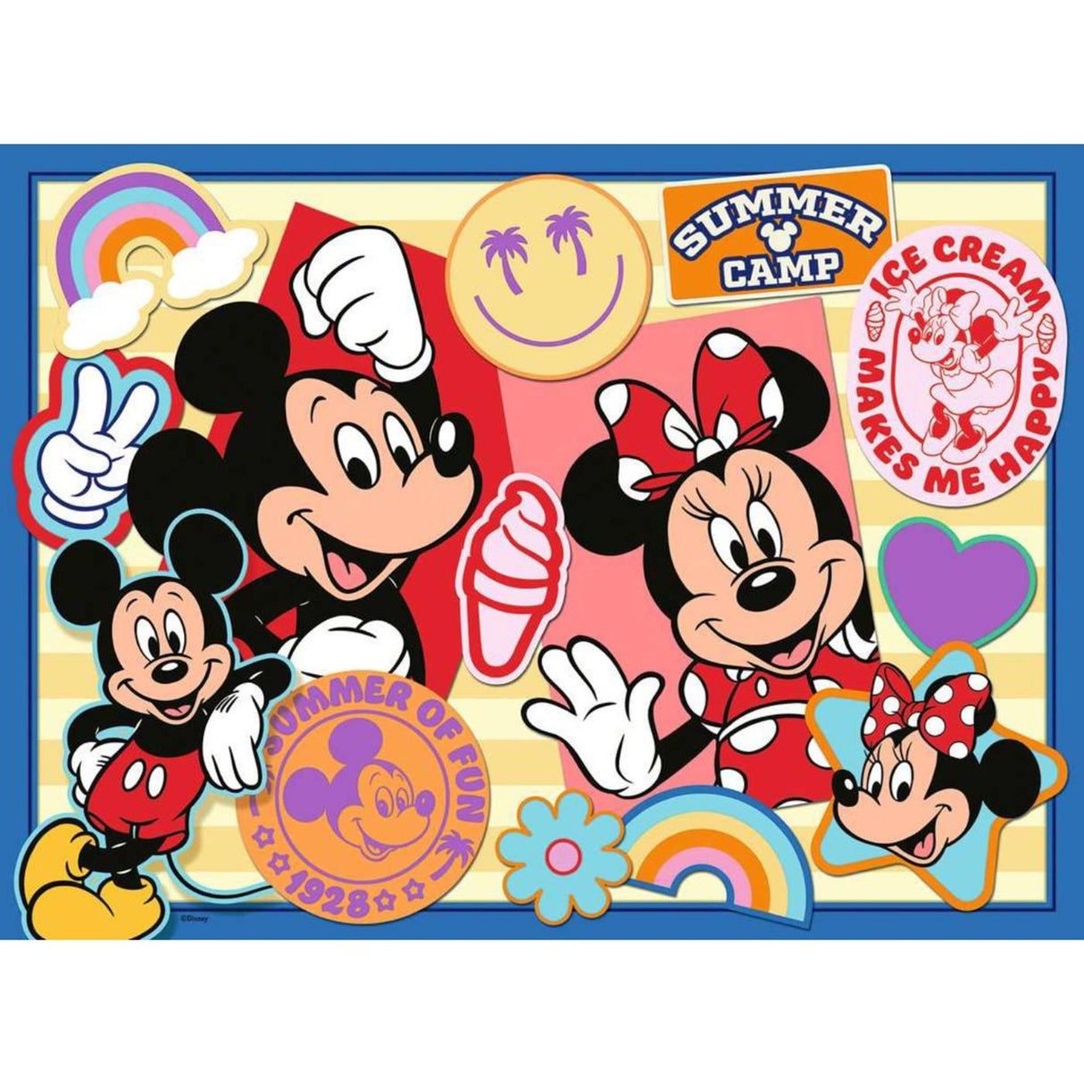 Ravensburger jigsaw puzzle xxl mickey and minnie, 200 pieces.