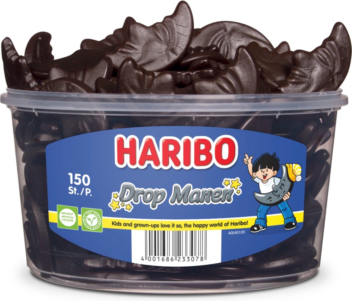 Haribo licorice half moons (150 pieces)