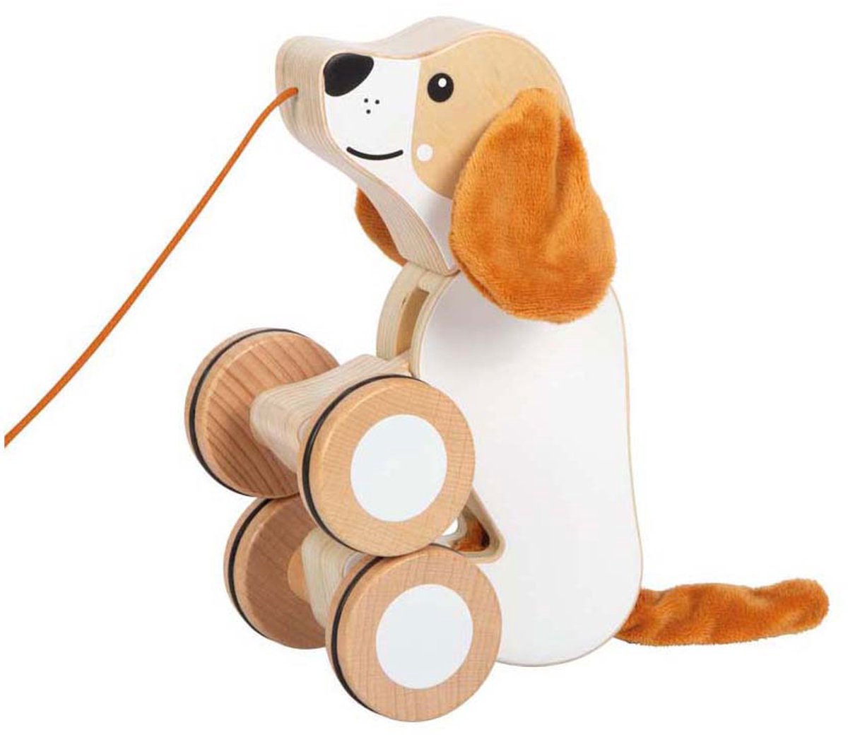 Small foot - wooden draft dog with crackling ears