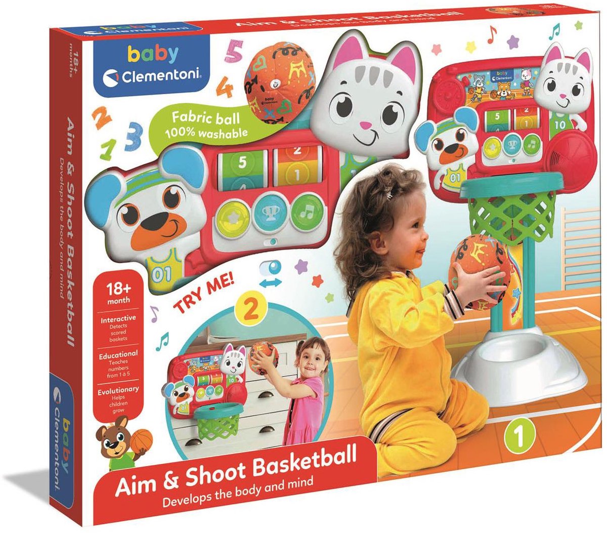 Clementoni baby sikter og skyter basketball