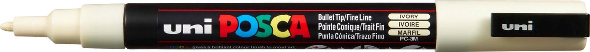 Posca uni paint marker 1mc ivory - conical tip - 1 mm