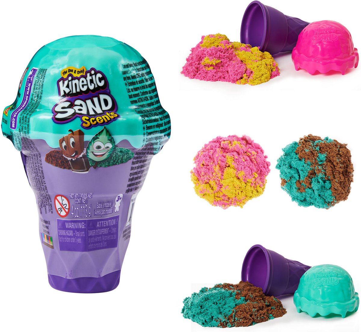 Pojemnik na lody Spinmaster kinetic sand o zapachu piasku