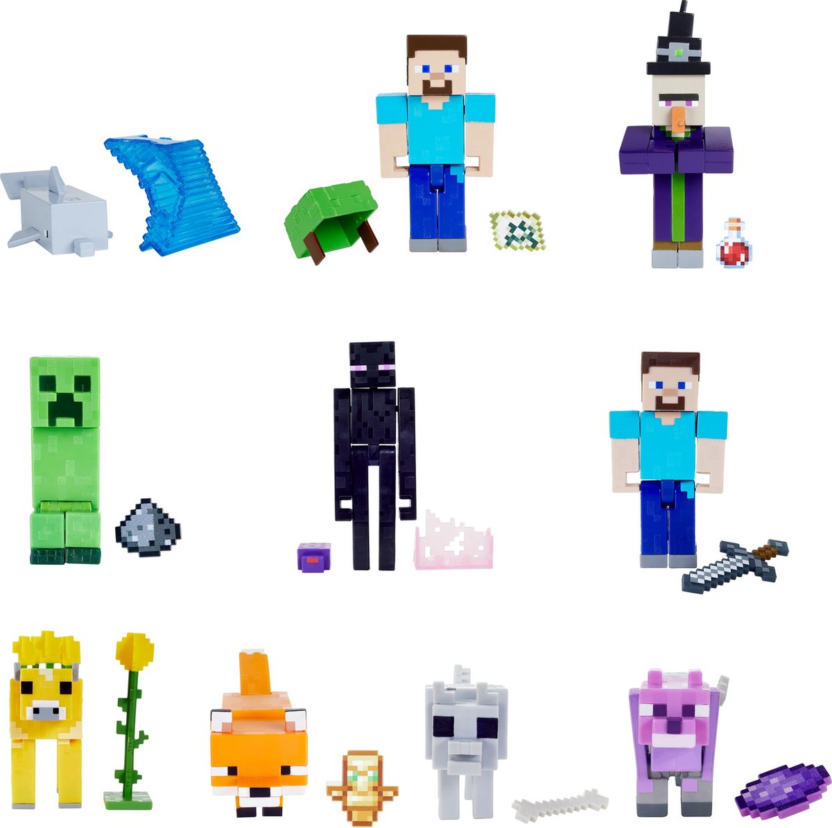 Mattel minecraft 8 cm figurer assorteret