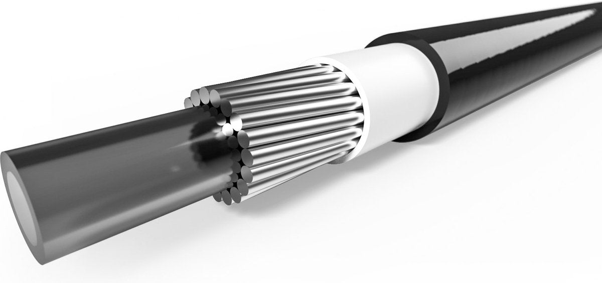 Elvedes udendørs kabel (REM) med Teflon foring Ø4,9 mm - 10 meter på rulle - Neon Oranje