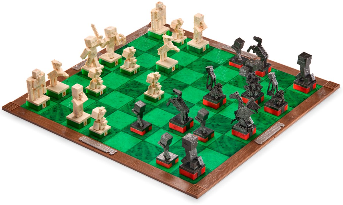 Coleção Noble Conjunto de xadrez Minecraft: Heroes Overworld vs. Hostile