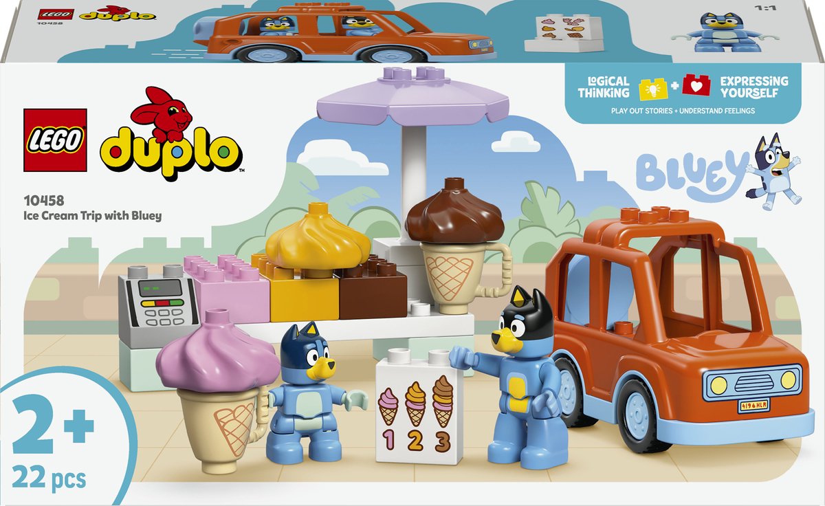 Lego duplo 10458 consiguiendo un helado con bluey