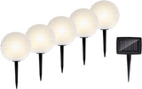 Solar garden lights, 5 pcs.