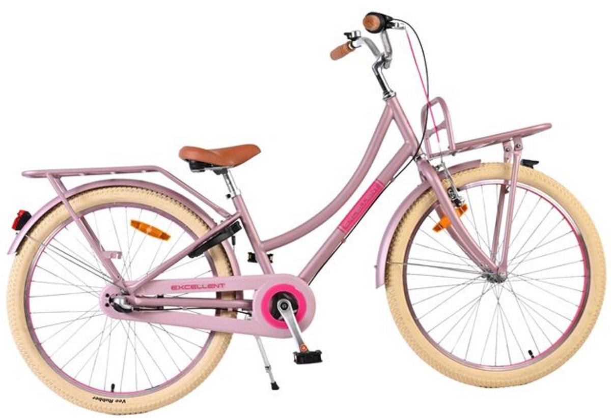 Excelente bicicleta infantil Volare - meninas - 24 polegadas - rosa fosco - 3 marchas