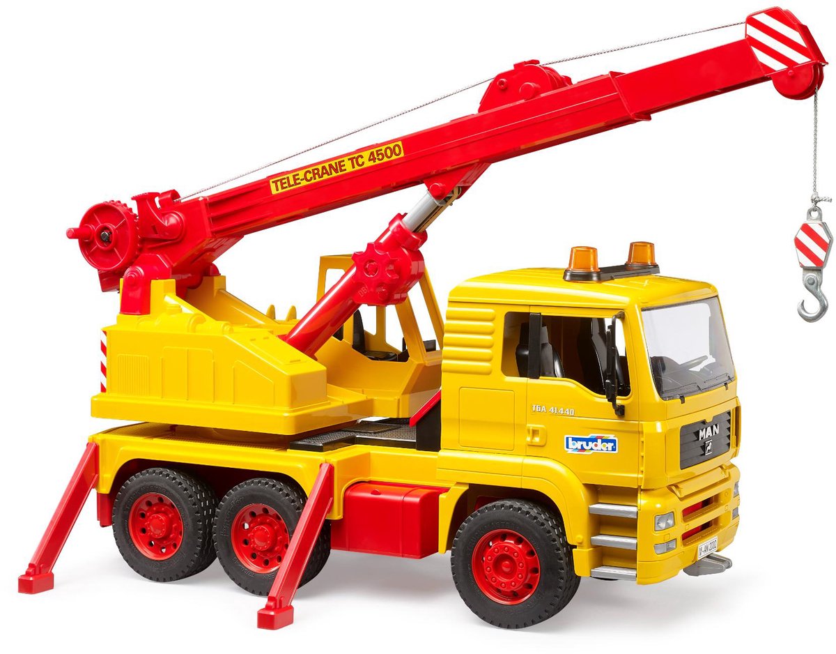 Camion Mann mat Crane 50 Joer Bruder