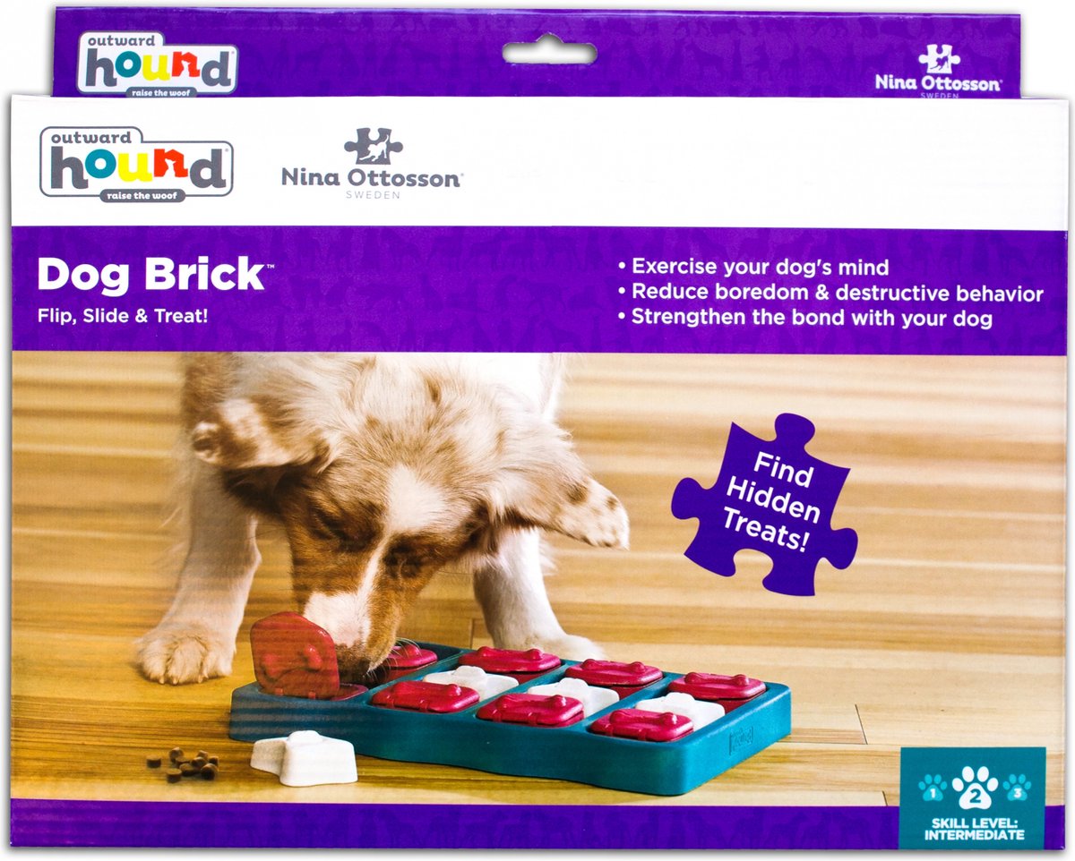Nina Ottosson dog brick turquoise red