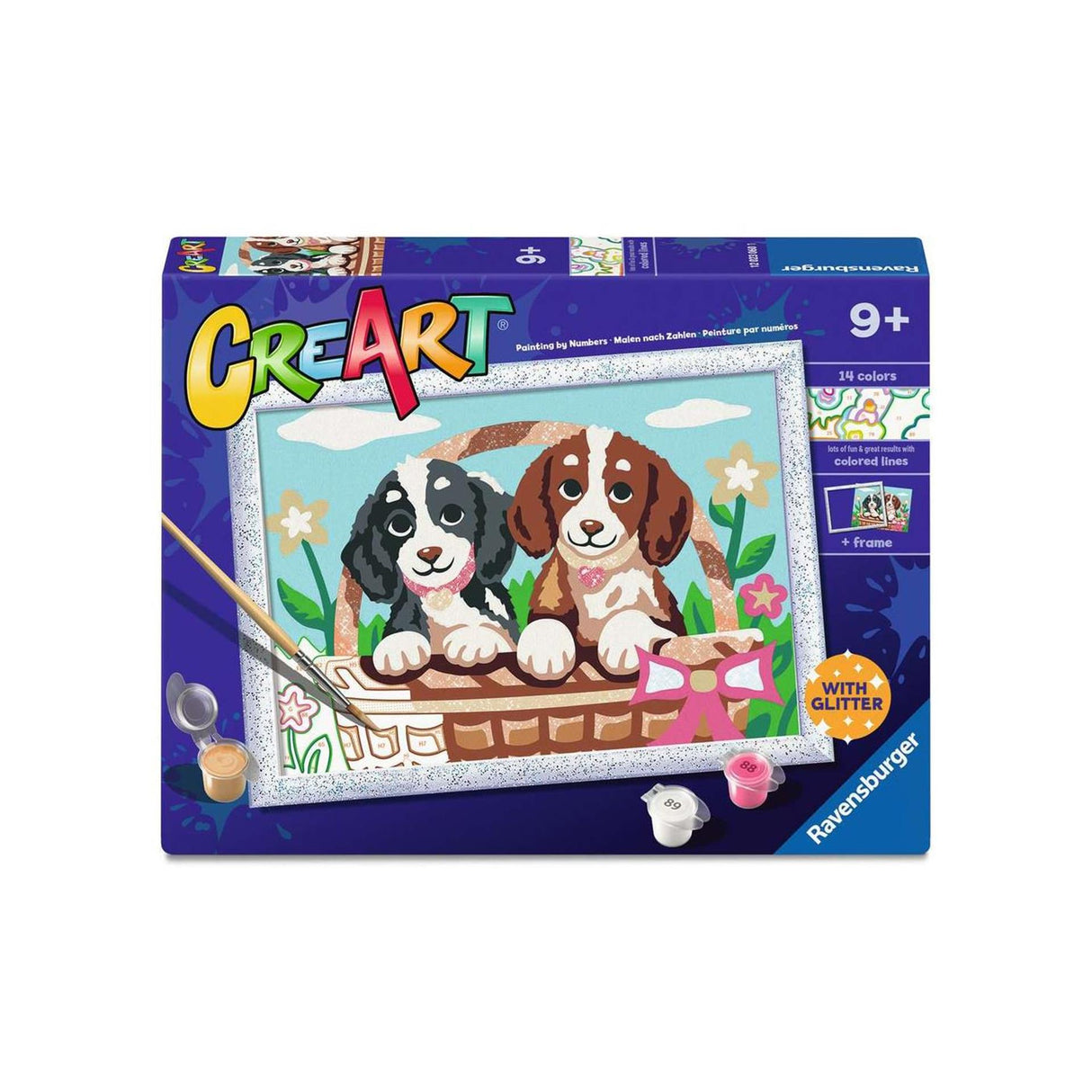 Ravensburger Creart Paint by Number Dogs in Basket