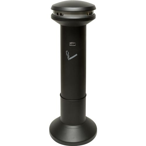 Rubbermaid cigarette receptacle 76183504 steel black
