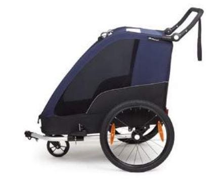 Polisport Children's Trailer with Walking Kit Grey Blue